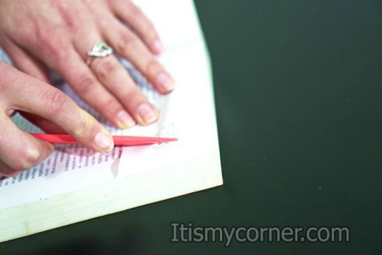 diy heart shape with folding book pages